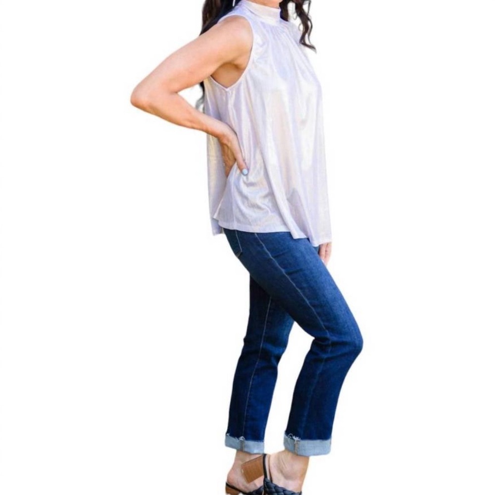 NEW Andree by Unit Photo Opt Sleeveless Blouse Champagne Size 1X